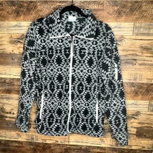 Geometric Black and White Women's Jacket